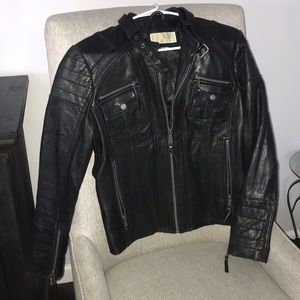 Michael Kors black leather jacket